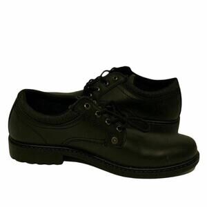 Levi’s Mens Black Round Toe Faux Leather Lace Up Dress Casual Shoes Size 8.5